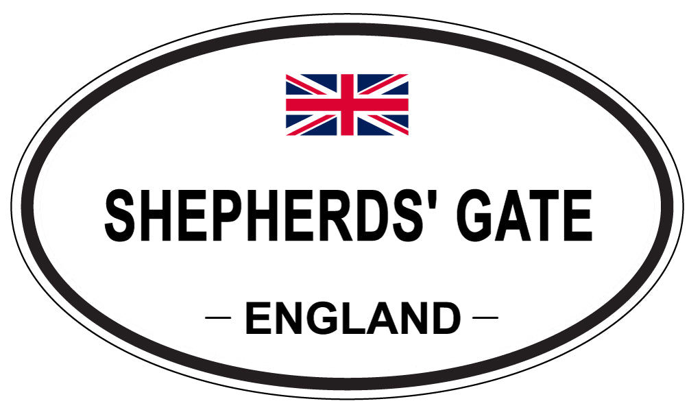 SHEPHERDS' GATE, ENGLAND - Oval Sticker