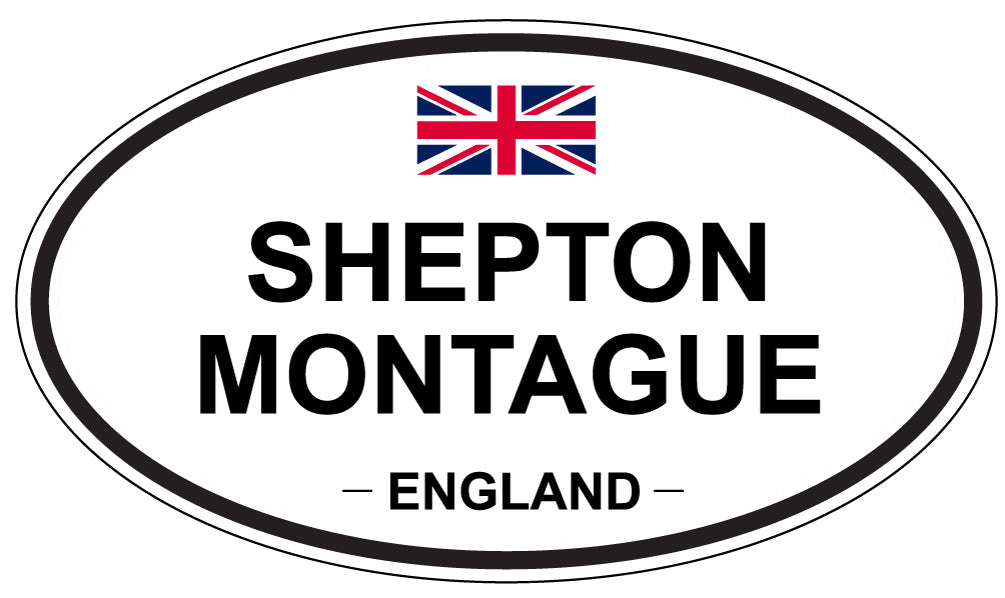 SHEPTON MONTAGUE, ENGLAND - Oval Sticker