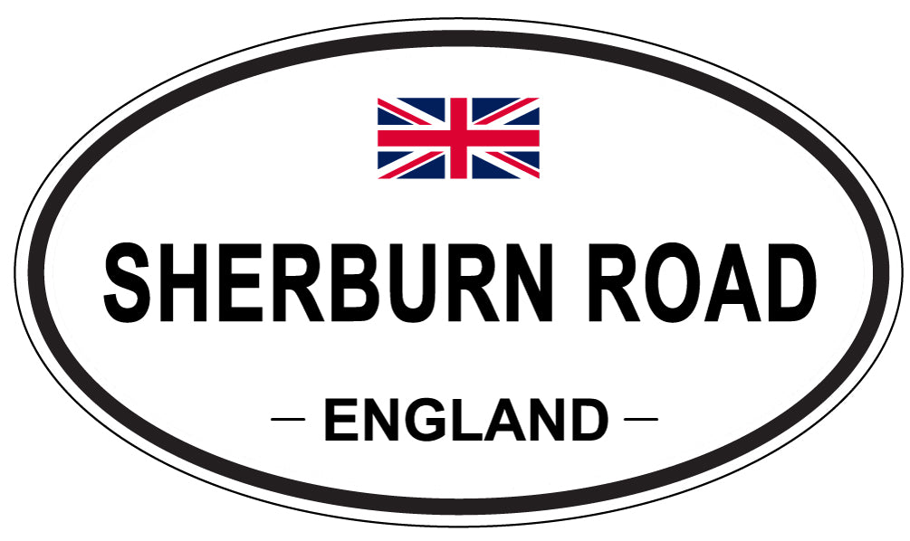SHERBURN ROAD, ENGLAND - Oval Sticker