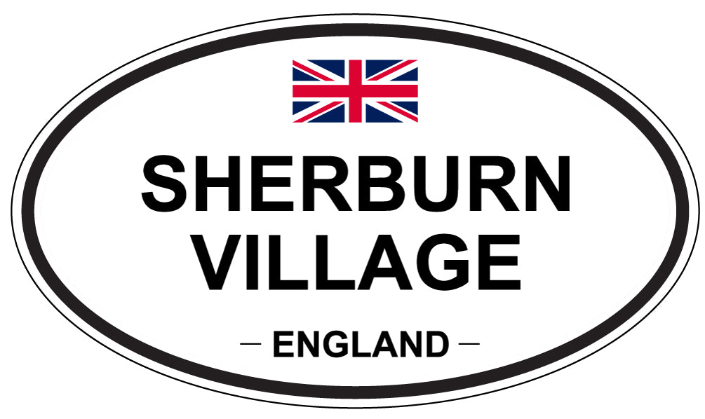 SHERBURN VILLAGE, ENGLAND - Oval Sticker