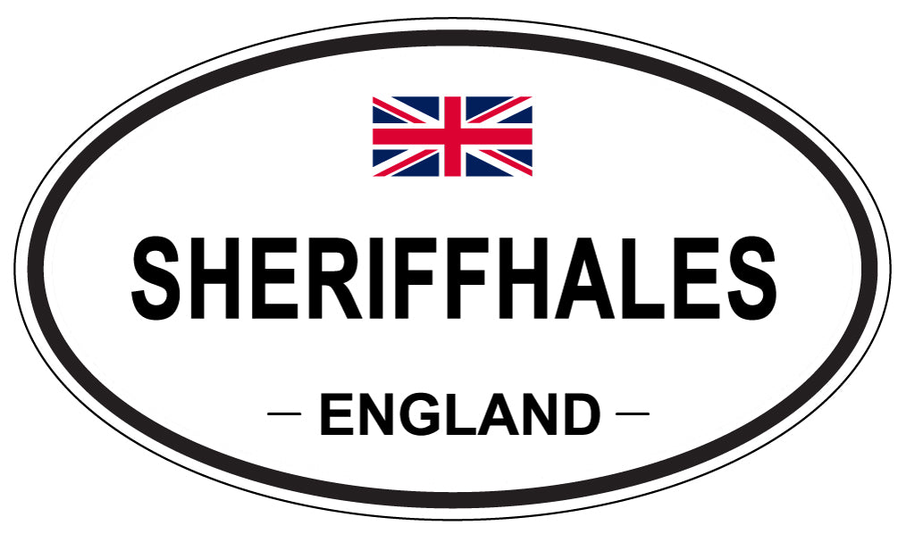 SHERIFFHALES, ENGLAND - Oval Sticker