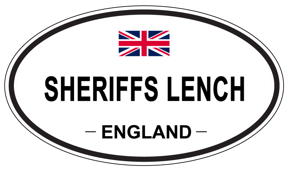 SHERIFFS LENCH, ENGLAND - Oval Sticker