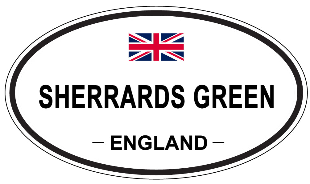 SHERRARDS GREEN, ENGLAND - Oval Sticker