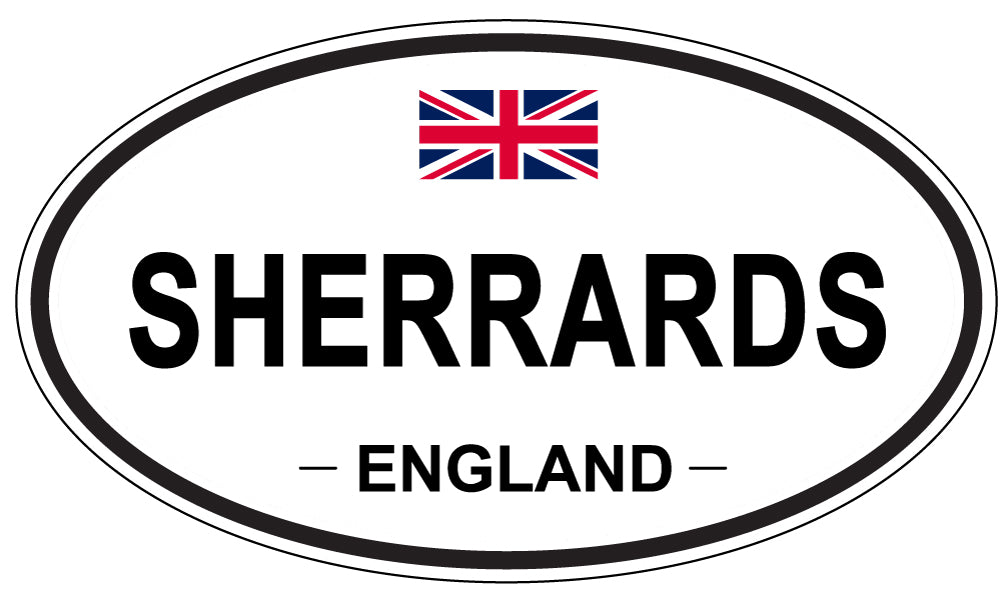 SHERRARDS, ENGLAND - Oval Sticker