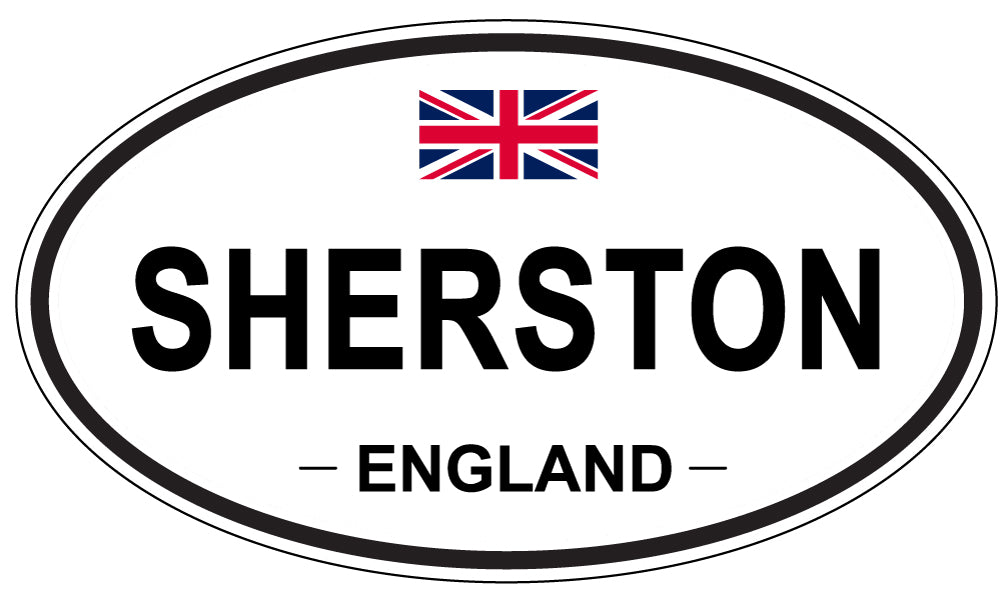 SHERSTON, ENGLAND - Oval Sticker