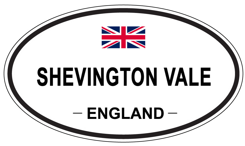 SHEVINGTON VALE, ENGLAND - Oval Sticker