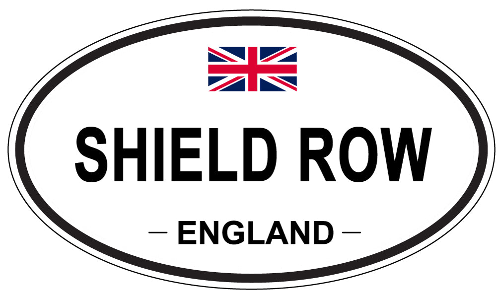 SHIELD ROW, England - Oval Magnet