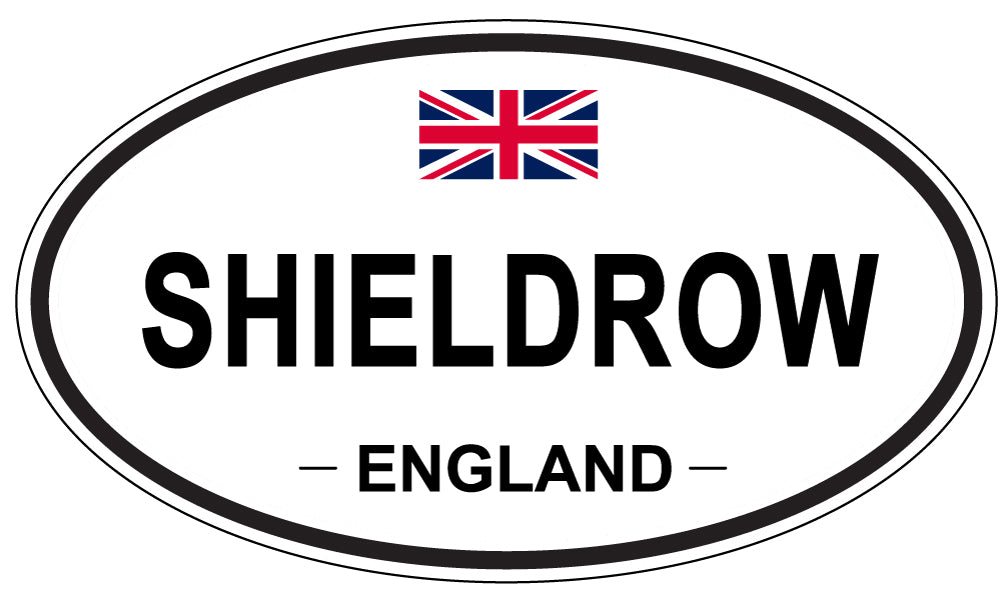 SHIELDROW, ENGLAND - Oval Sticker