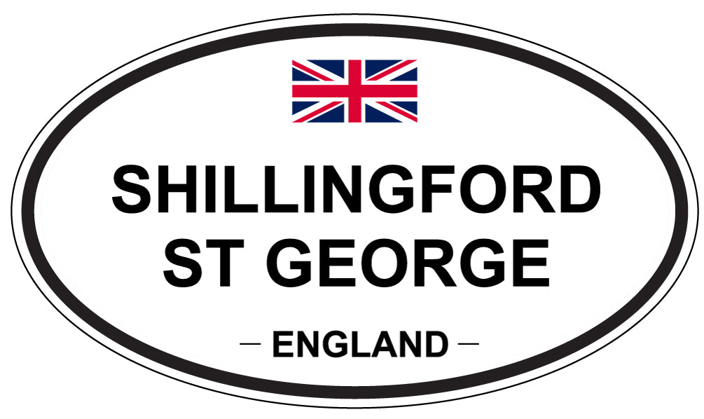 SHILLINGFORD ST GEORGE, ENGLAND - Oval Sticker