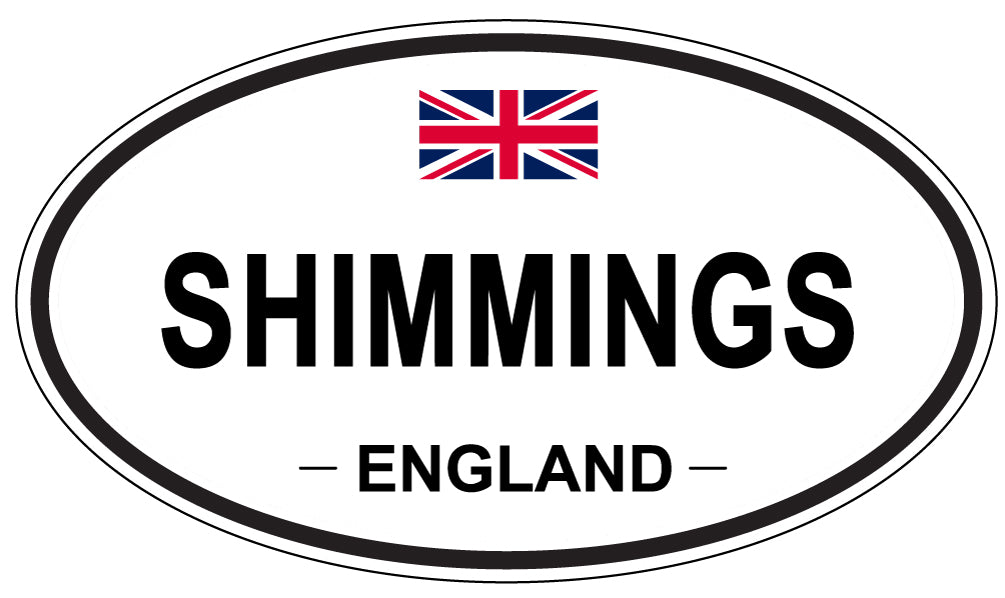 SHIMMINGS, ENGLAND - Oval Sticker