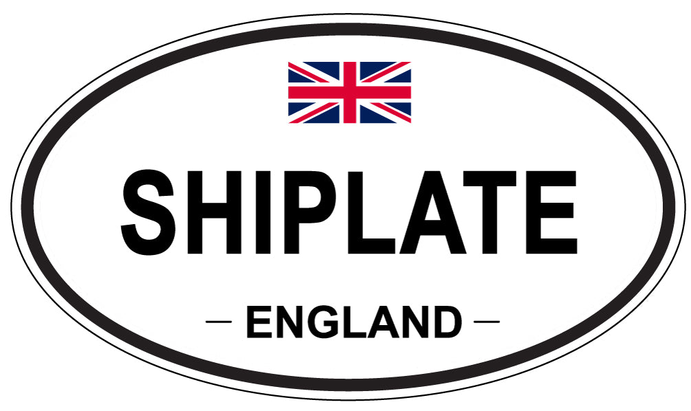 SHIPLATE, ENGLAND - Oval Sticker