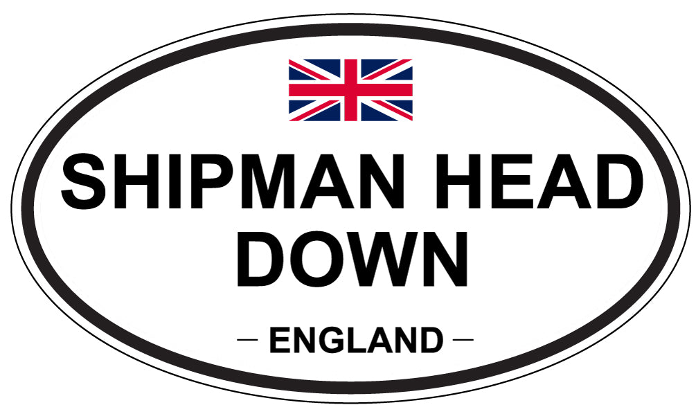 SHIPMAN HEAD DOWN, ENGLAND - Oval Sticker