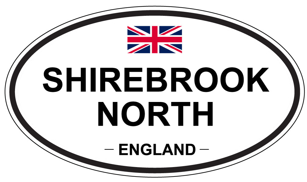SHIREBROOK NORTH, ENGLAND - Oval Sticker