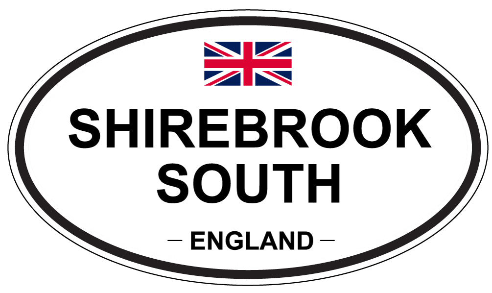 SHIREBROOK SOUTH, ENGLAND - Oval Sticker