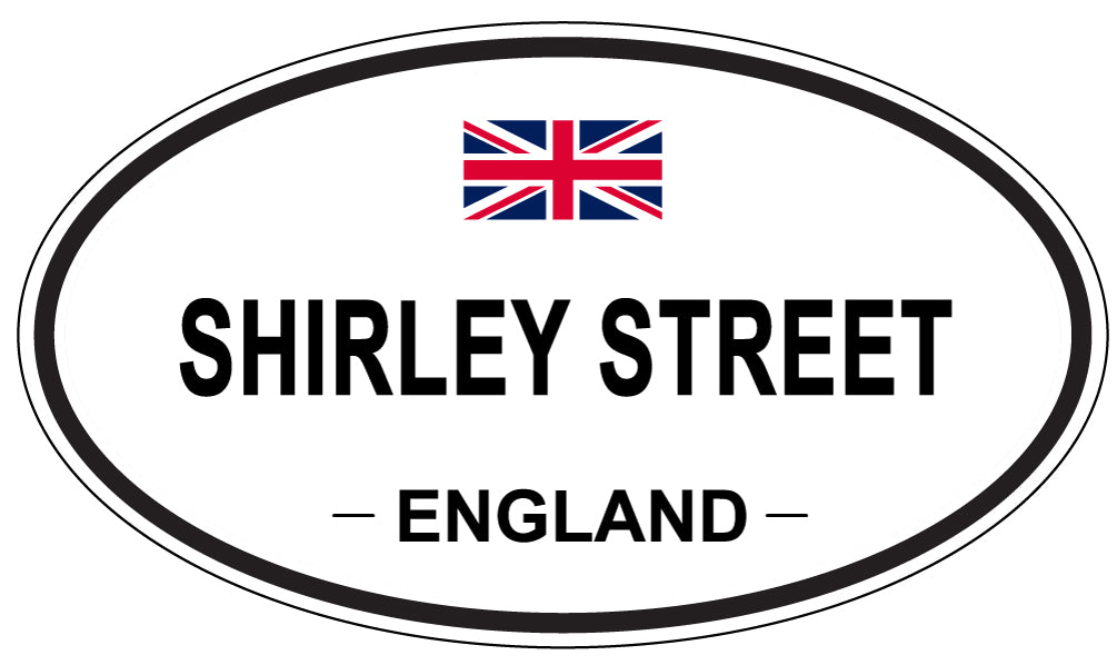 SHIRLEY STREET, ENGLAND - Oval Sticker
