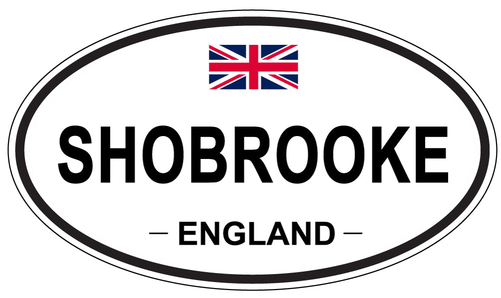 SHOBROOKE, ENGLAND - Oval Sticker