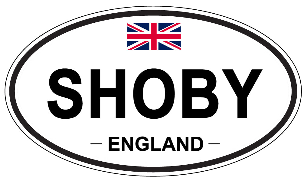 SHOBY, ENGLAND - Oval Sticker
