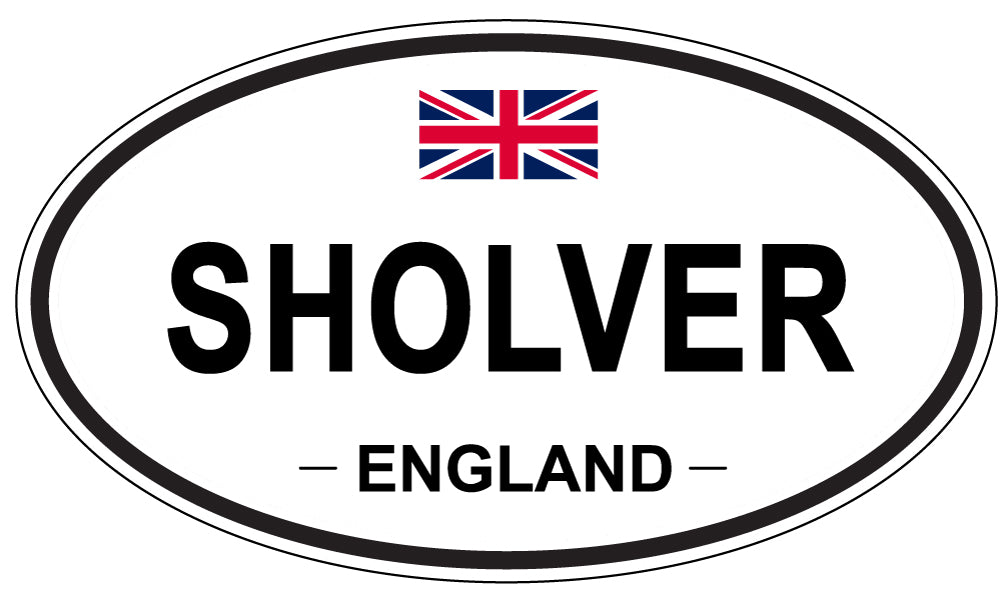 SHOLVER, ENGLAND - Oval Sticker