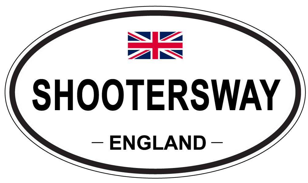 SHOOTERSWAY, ENGLAND - Oval Sticker