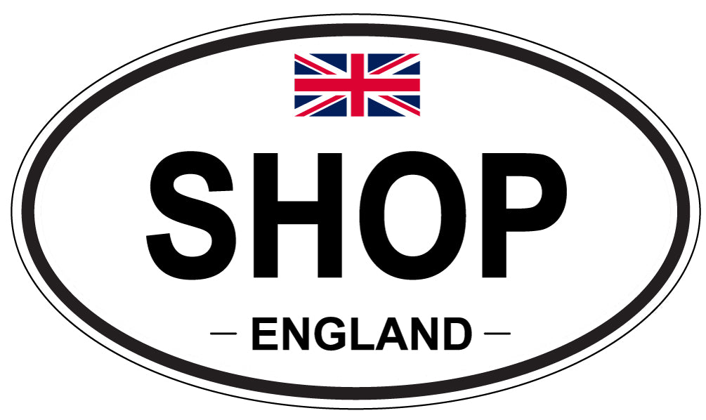 SHOP, ENGLAND - Oval Sticker