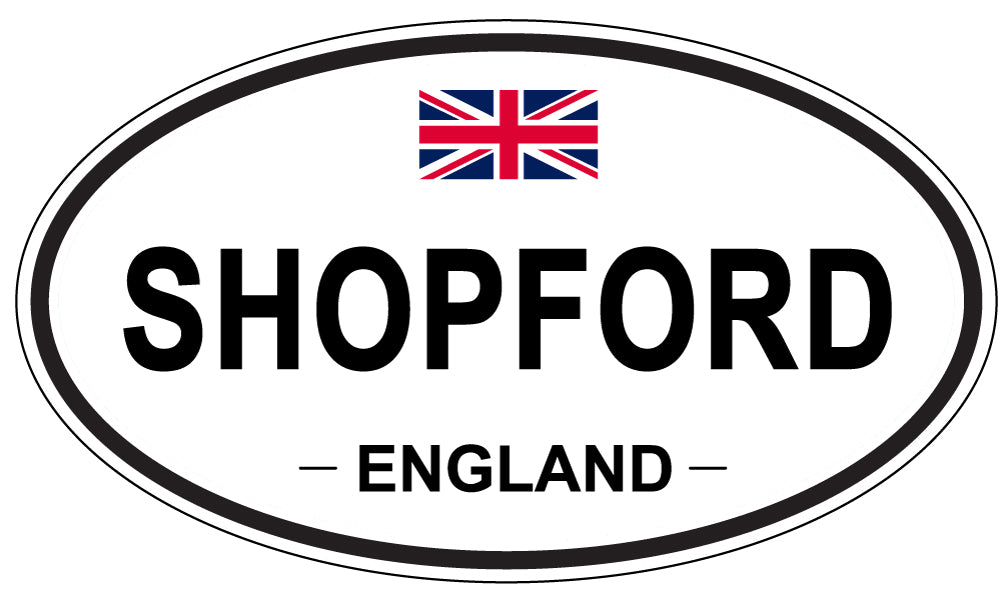 SHOPFORD, ENGLAND - Oval Sticker