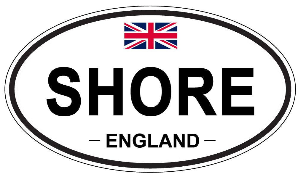 SHORE, ENGLAND - Oval Sticker