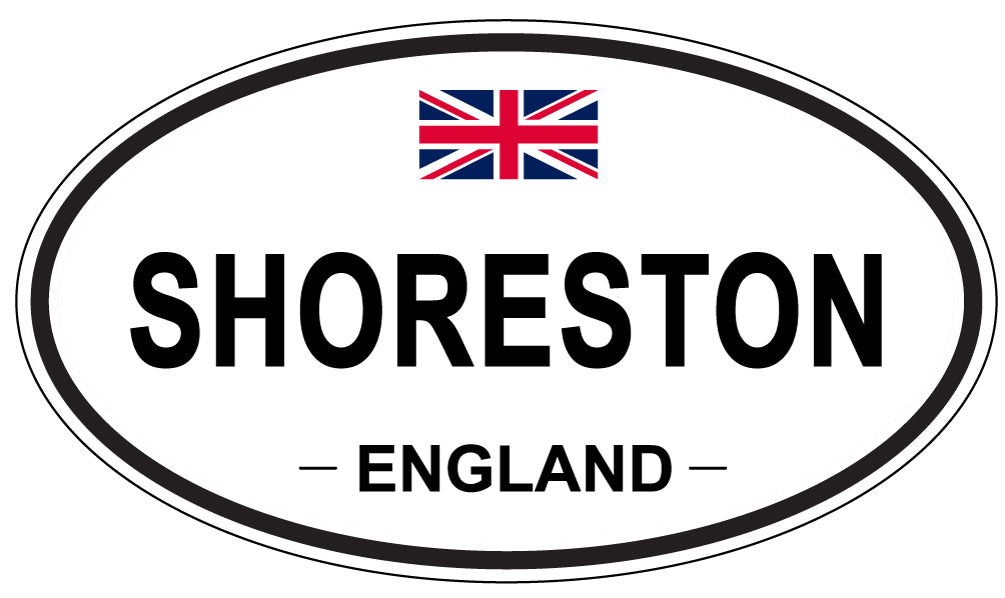 SHORESTON, ENGLAND - Oval Sticker