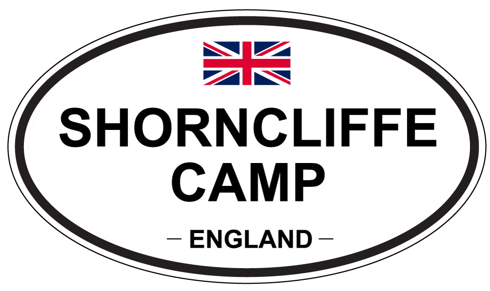 SHORNCLIFFE CAMP, ENGLAND - Oval Sticker