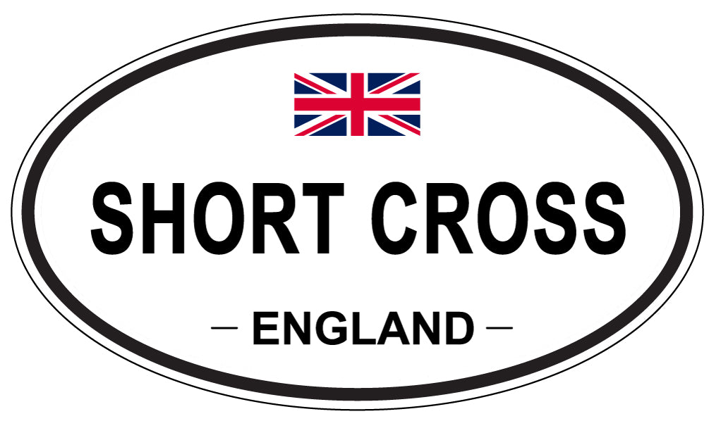 SHORT CROSS, ENGLAND - Oval Sticker