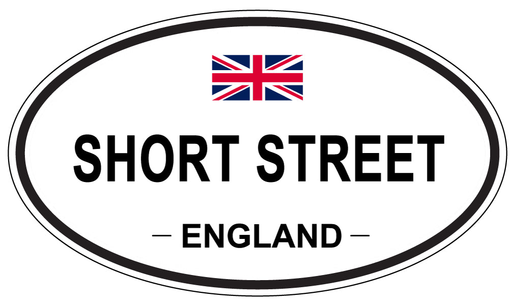 SHORT STREET, ENGLAND - Oval Sticker
