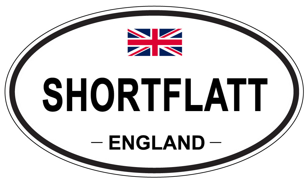 SHORTFLATT, ENGLAND - Oval Sticker