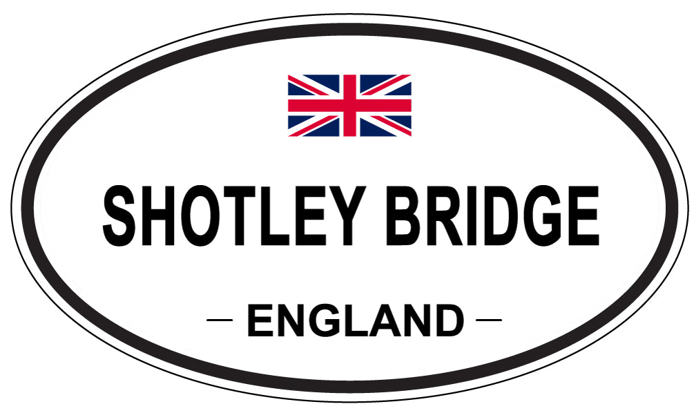 SHOTLEY BRIDGE, ENGLAND - Oval Sticker
