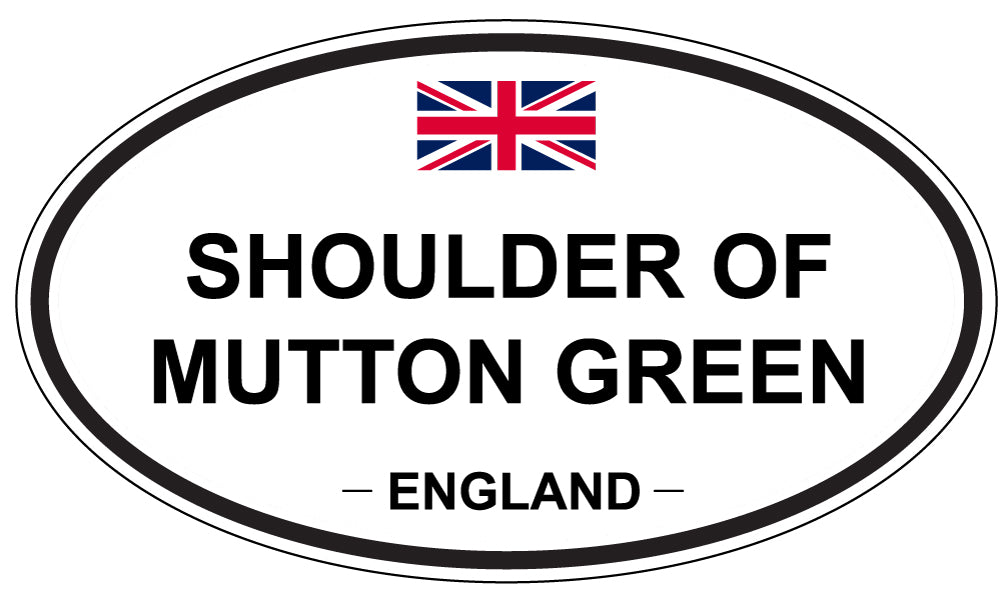 SHOULDER OF MUTTON GREEN, ENGLAND - Oval Sticker