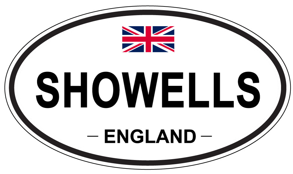 SHOWELLS, ENGLAND - Oval Sticker