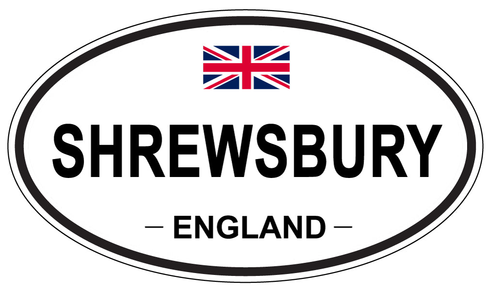 SHREWSBURY, ENGLAND - Oval Sticker
