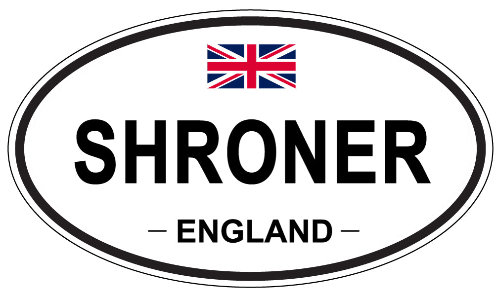 SHRONER, ENGLAND - Oval Sticker