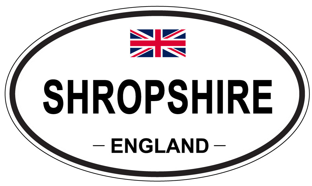 SHROPSHIRE, ENGLAND - Oval Sticker