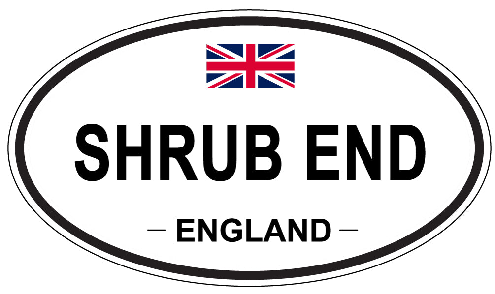 SHRUB END, ENGLAND - Oval Sticker