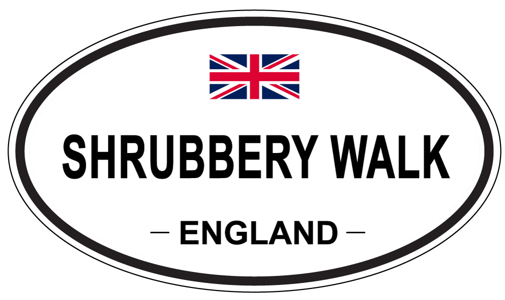 SHRUBBERY WALK, ENGLAND - Oval Sticker