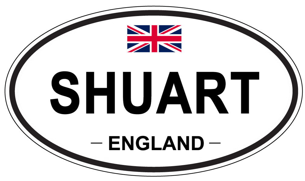 SHUART, ENGLAND - Oval Sticker