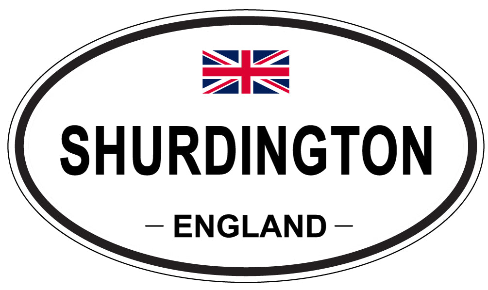 SHURDINGTON, ENGLAND - Oval Sticker