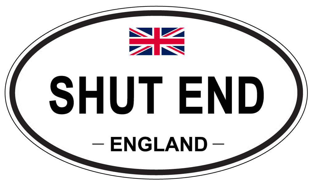 SHUT END, ENGLAND - Oval Sticker