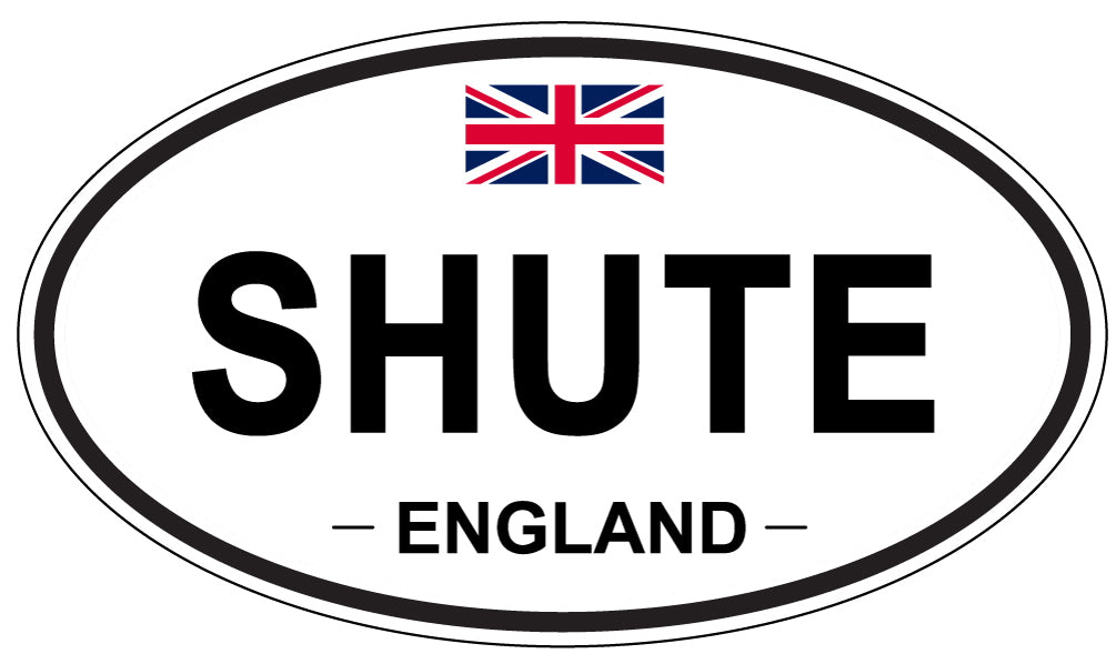 SHUTE, ENGLAND - Oval Sticker
