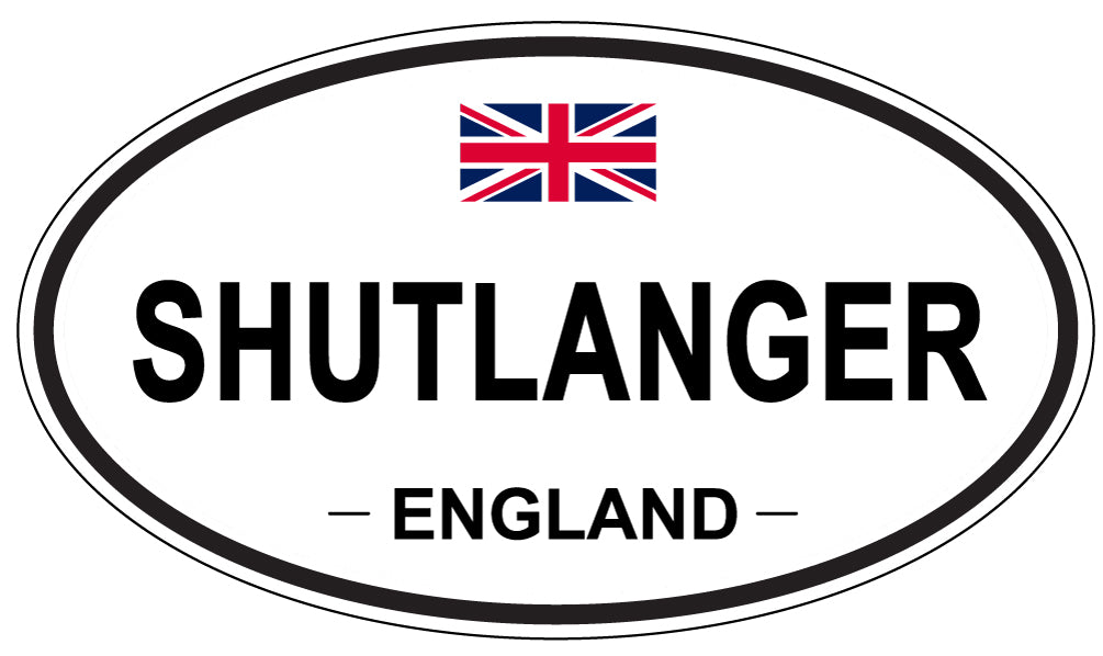 SHUTLANGER, ENGLAND - Oval Sticker