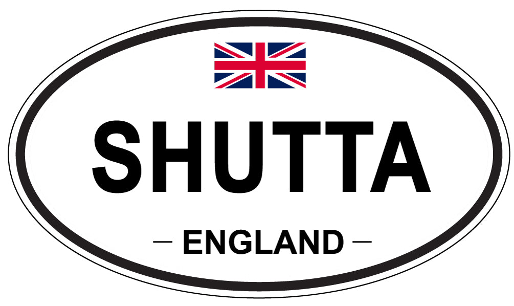SHUTTA, ENGLAND - Oval Sticker
