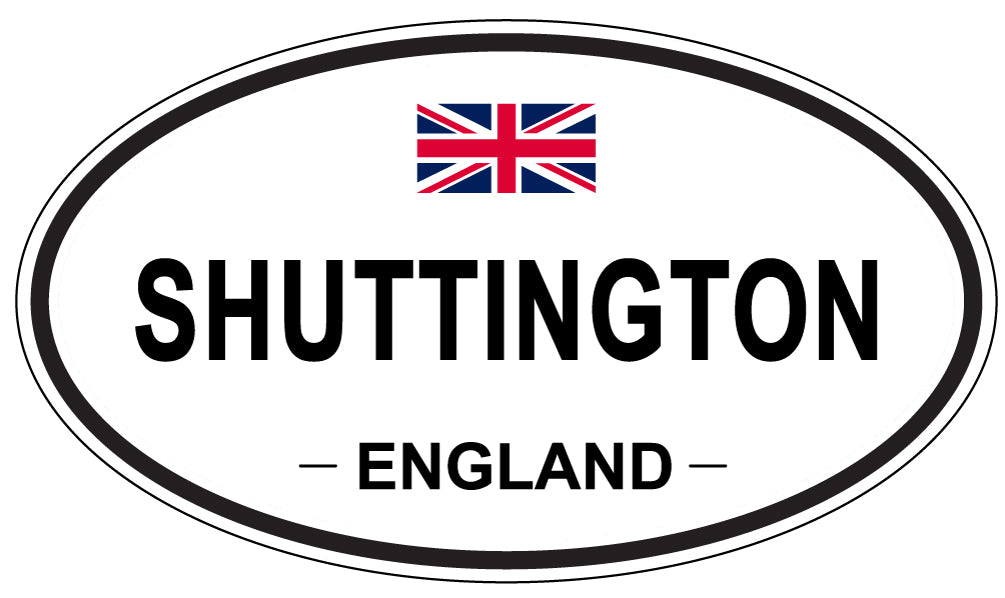 SHUTTINGTON, ENGLAND - Oval Sticker