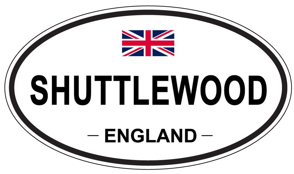 SHUTTLEWOOD, ENGLAND - Oval Sticker