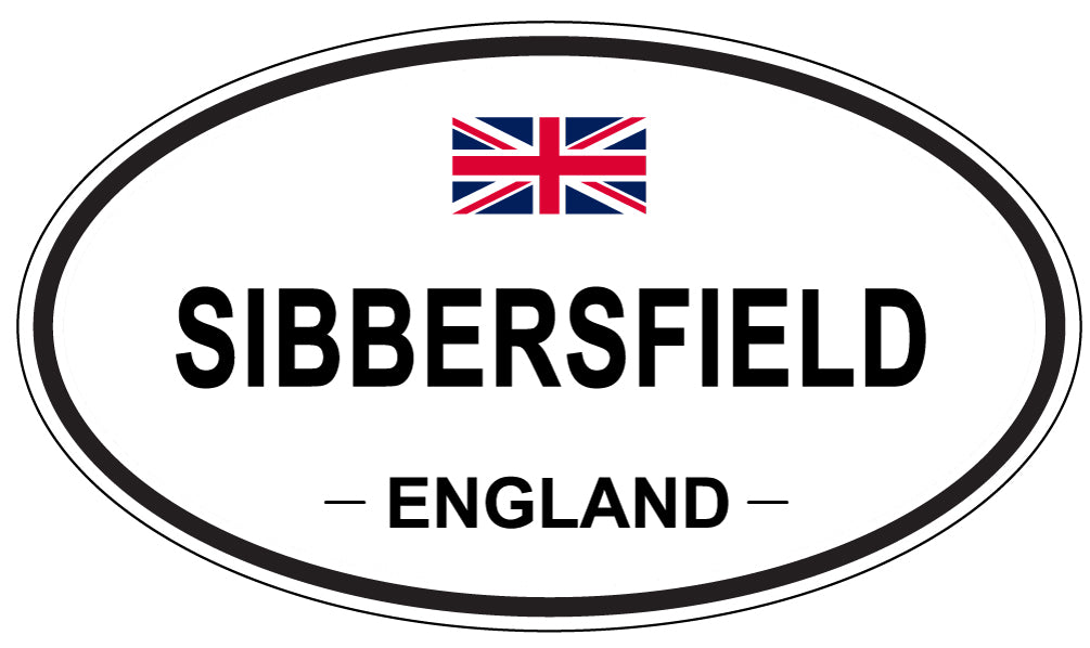 SIBBERSFIELD, ENGLAND - Oval Sticker