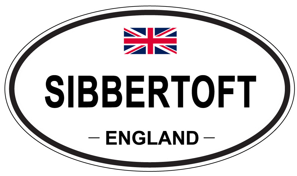 SIBBERTOFT, ENGLAND - Oval Sticker