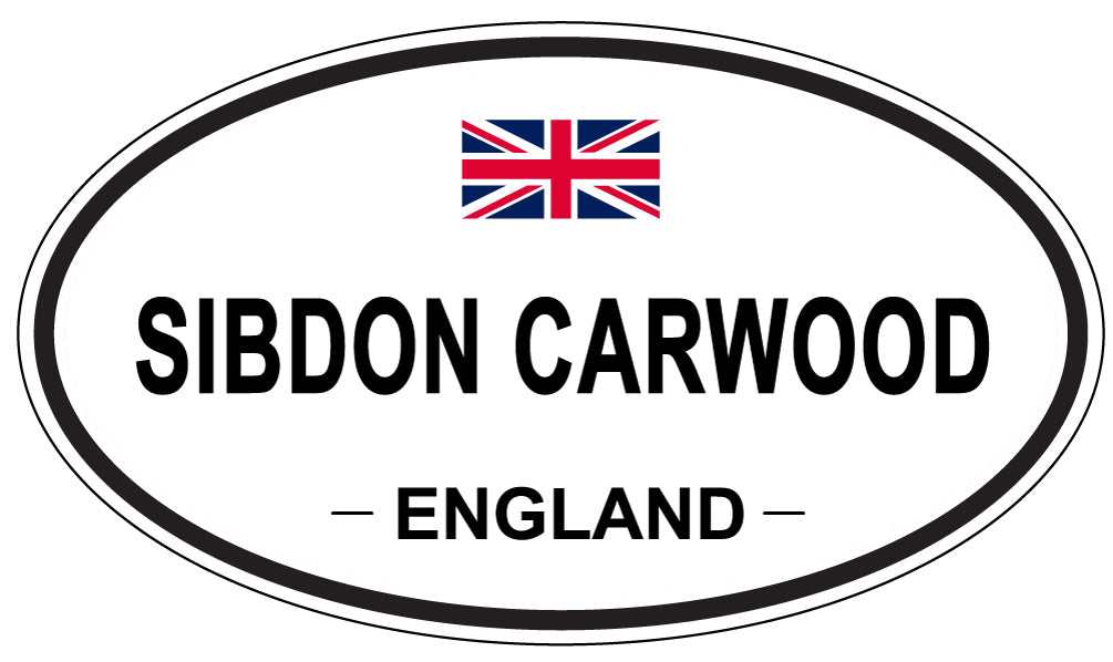 SIBDON CARWOOD, ENGLAND - Oval Sticker